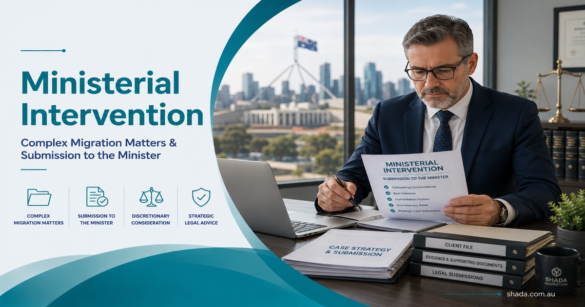 Ministerial Intervention Australia and submission to the Minister