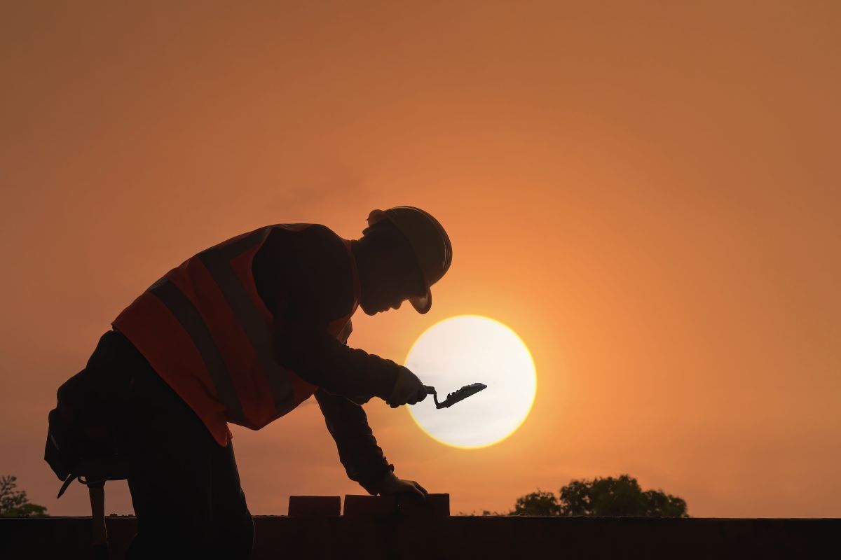 Illustration for Bricklayer occupation by Shada Migration Services.