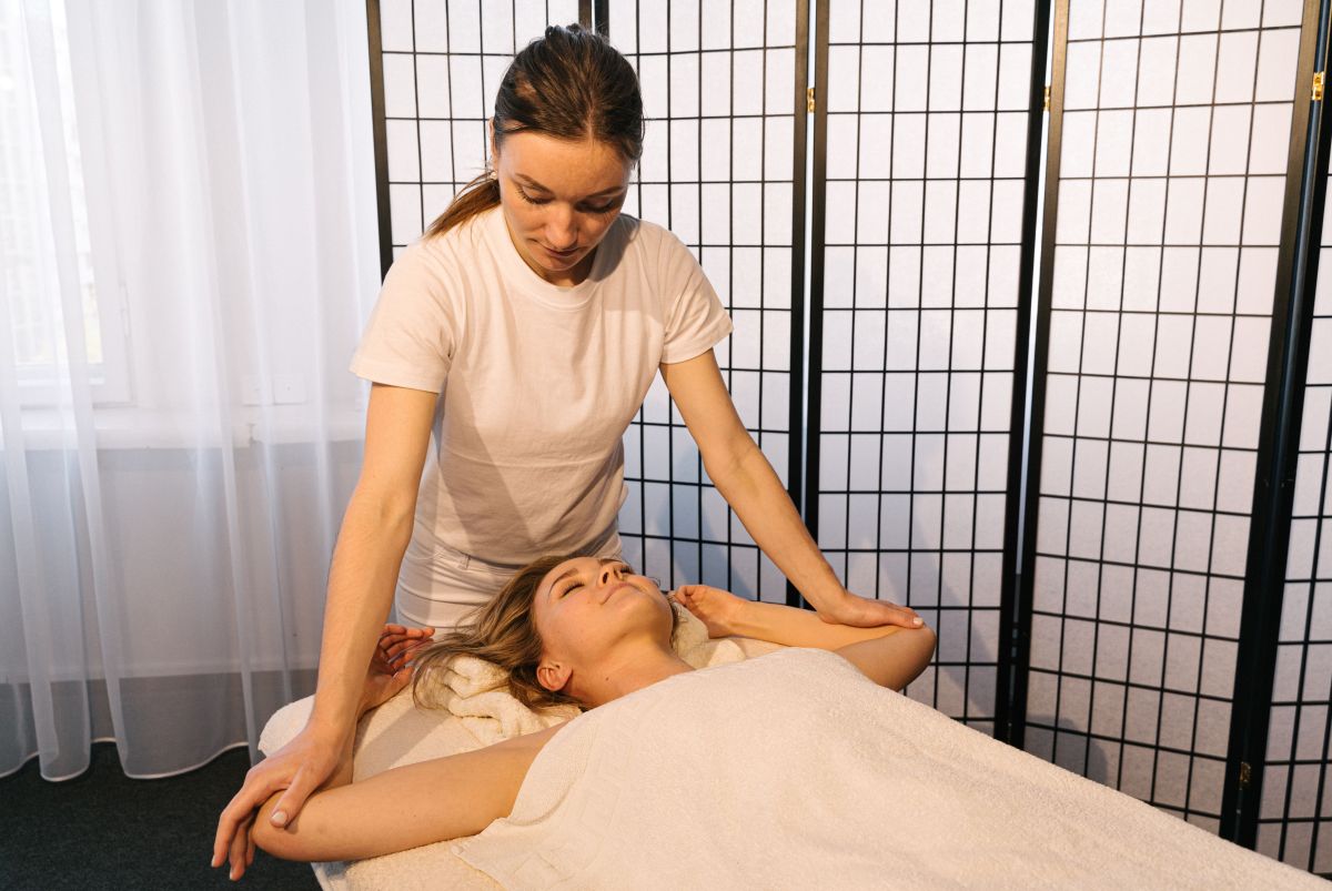 Illustration for Massage Therapist occupation by Shada Migration Services.